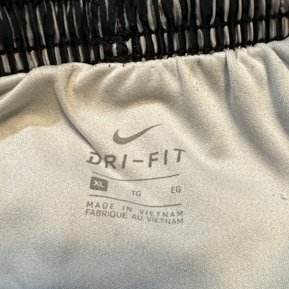 Nike Kids Black and White Striped Casual Shorts - Picture 2 of 3